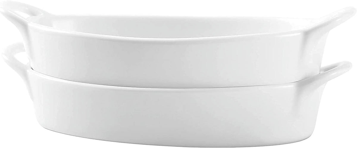 Set of 2 Oval Porcelain Baking Dishes A896769
