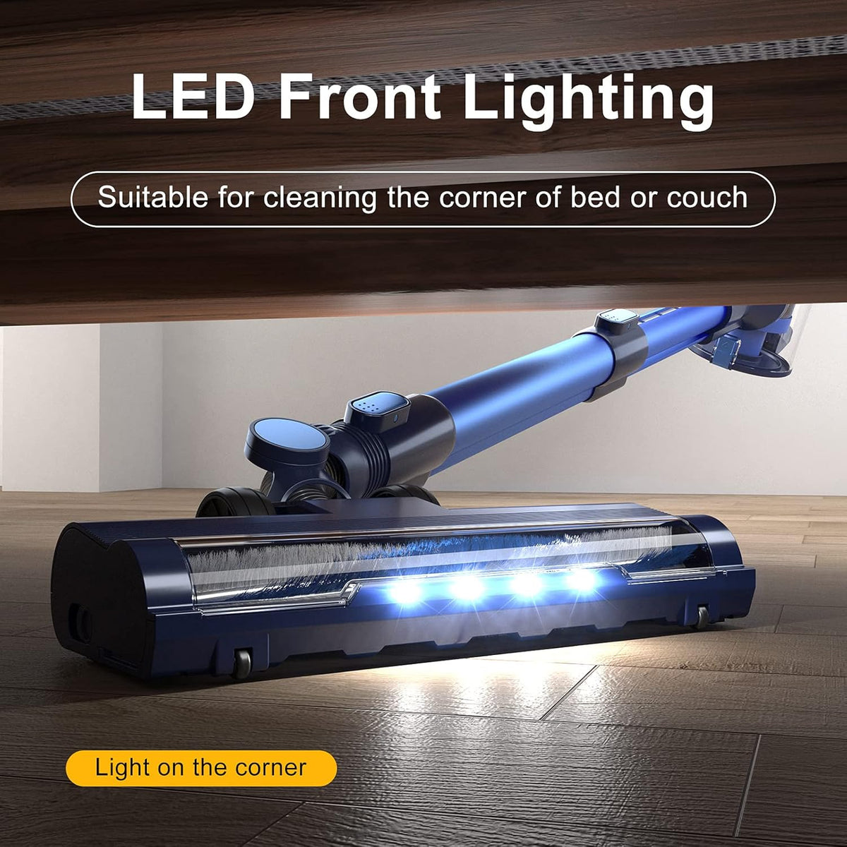 Cordless Stick Vacuum Cleaner with LED Touch Display, 20KPA, 2600mAh Detachable Battery, 4 in 1 Lightweight Rechargeable Handheld F777316