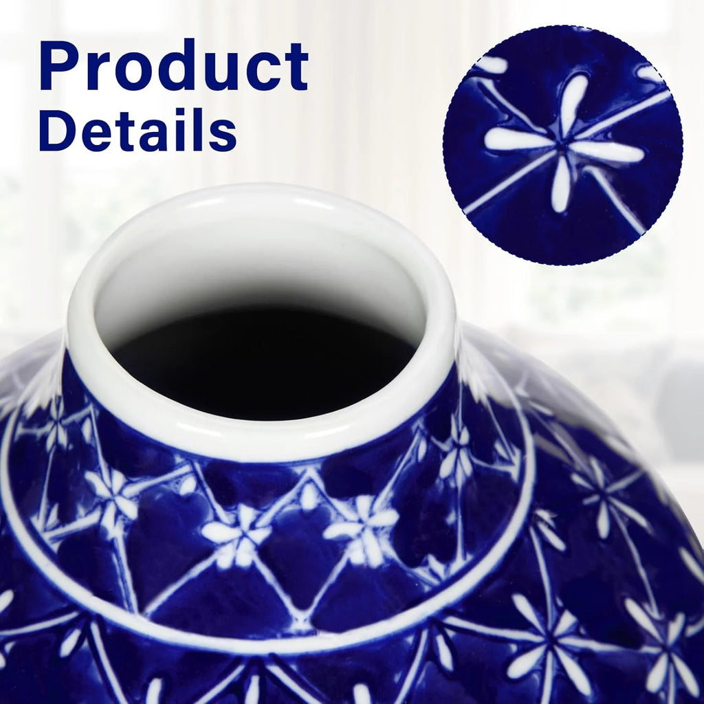 Blue and White Porcelain Ceramic Vases G5408