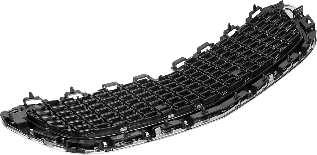 Front Center Grille With Chrome Molding Black Plastic Pack of 2 K887952