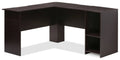 Espresso Corner Desk with Bookshelf X298540