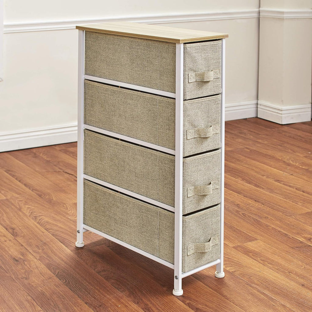 White 4-Drawer Cabinet W782