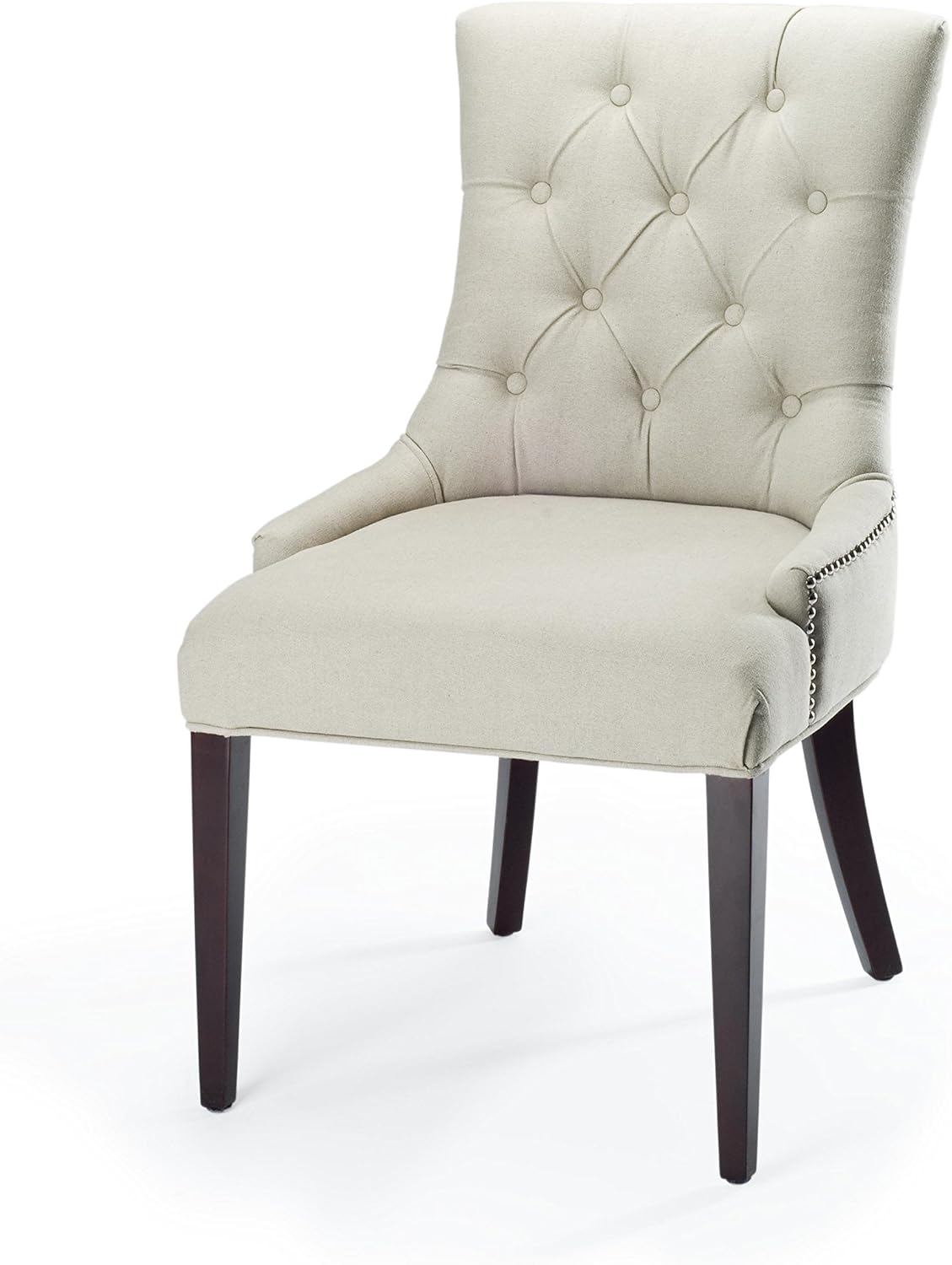 Putty Grey Button-Tufted Side Chair Z75703