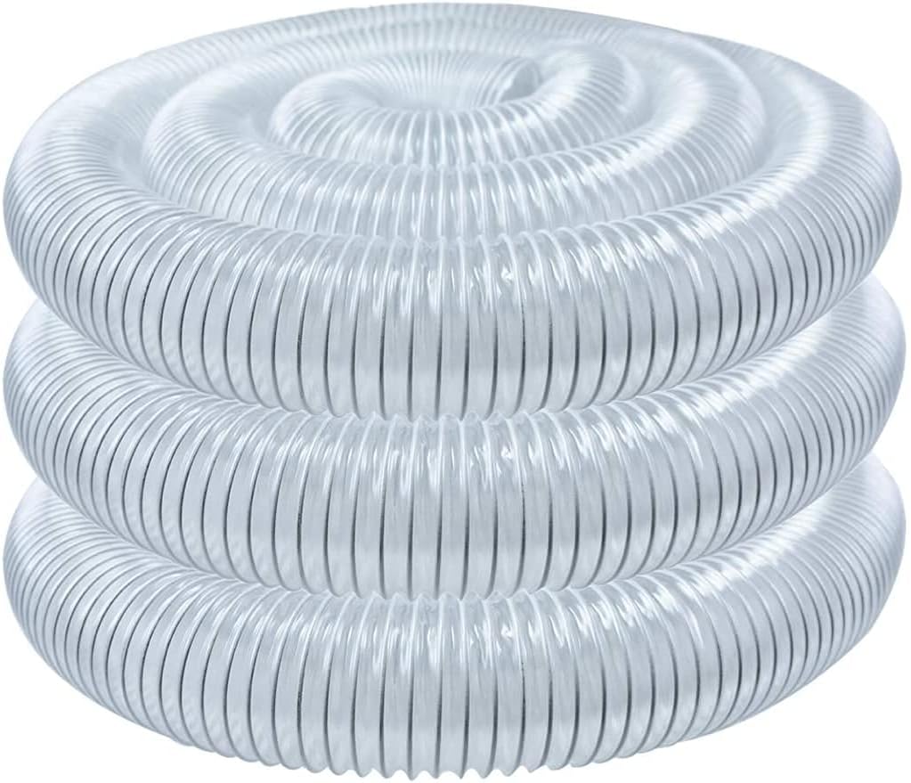 4 Inch x 20 Feet Flexible Clear View Heavy Duty PVC Hose Pack of 2 N369379