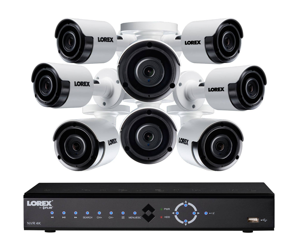 8-Channel NVR with 8 Outdoor Cameras Night Vision R200153