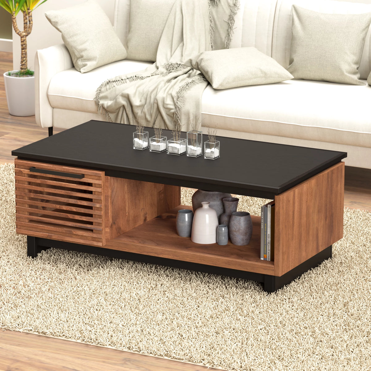Mid Century Modern Storage Coffee Table J9205