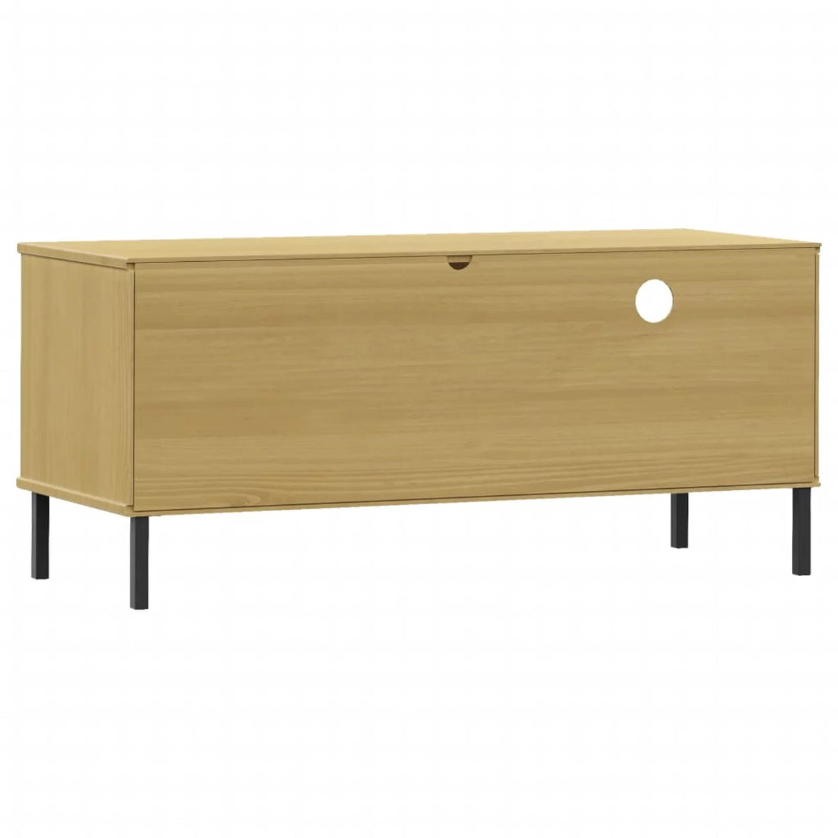 Pine Wood TV Cabinet with Storage Drawer, Door and Shelf D85286