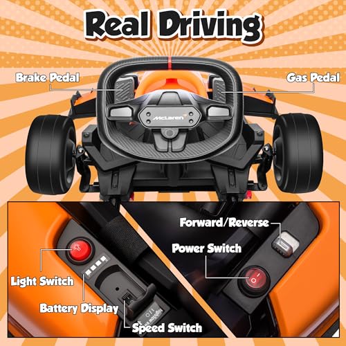 24V 7Ah Electric Go Kart with Adjustable Seat and LED Lights X533
