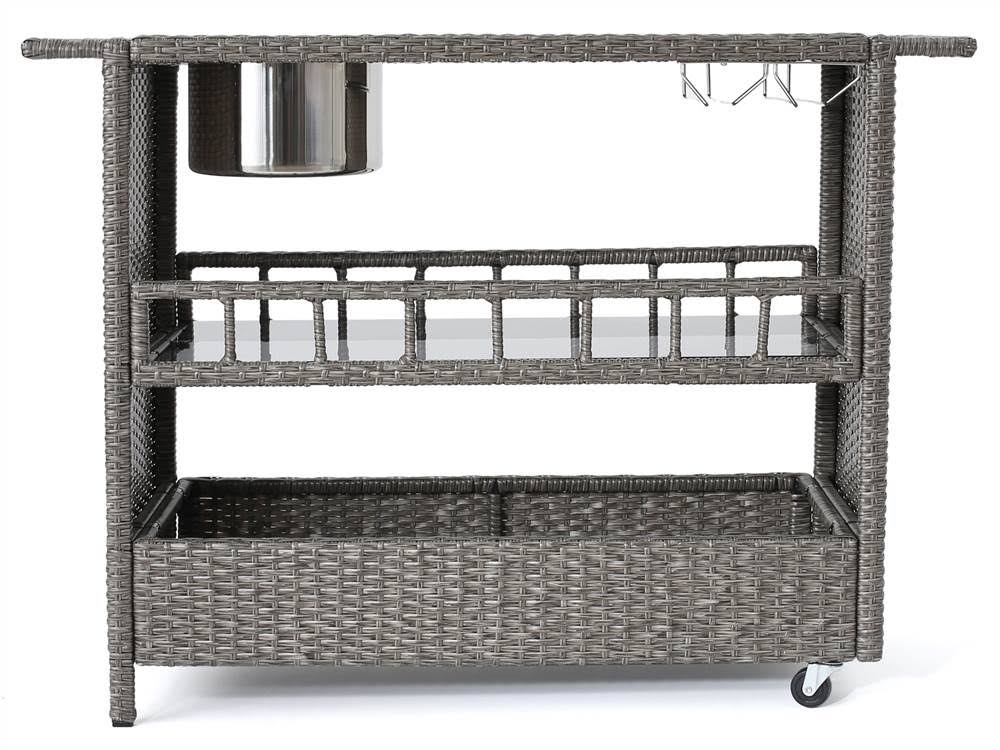 Outdoor Wicker Bar Cart A1738