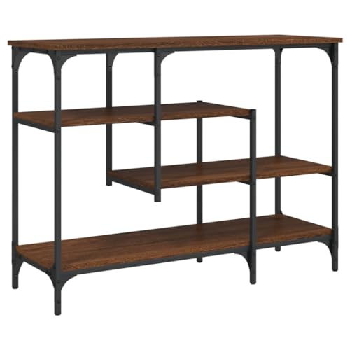 Black Console Table with Shelves M9955