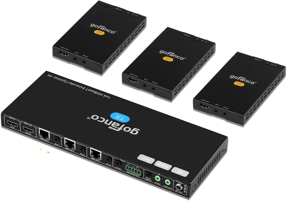 1x4 HDBaseT HDMI Extender Splitter 4K 60Hz A115079