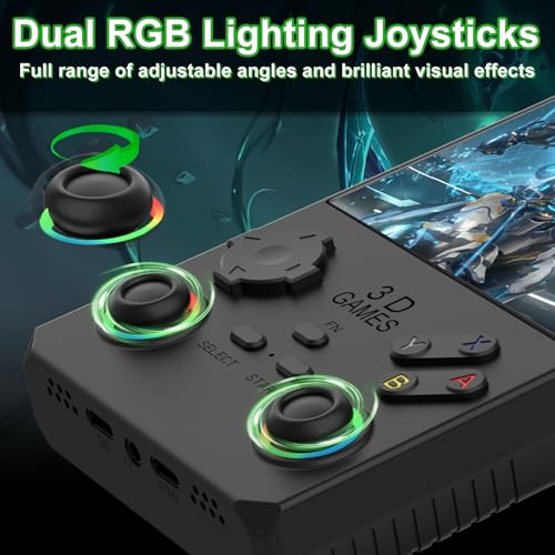 40000 in 1 Handheld Game Console 4.0 inch IPS Screen 4000mAh Portable Pocket Arcade 256G TF Card Transparent Black K695