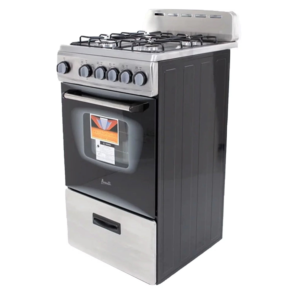 20 Compact Gas Range Oven Stainless Steel Q7777