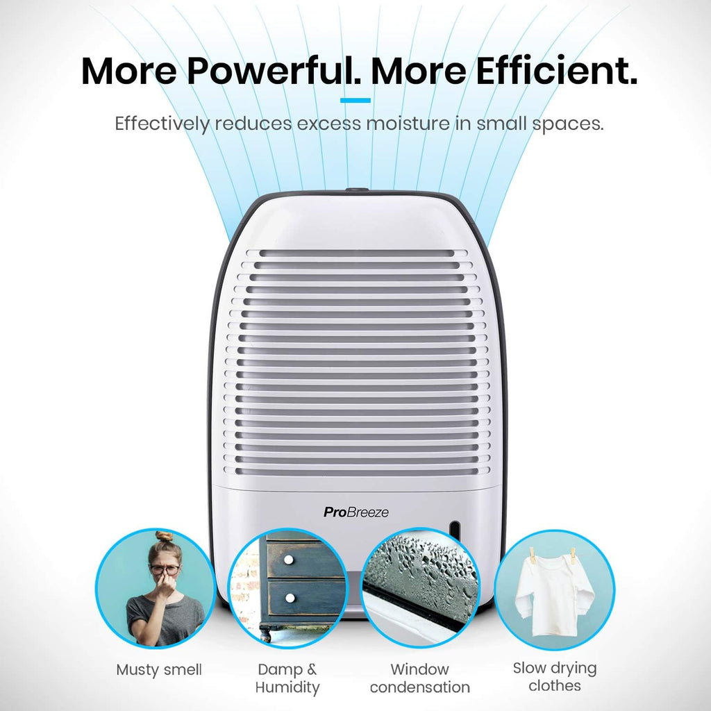 2200 Cubic Feet 52oz Capacity Compact Dehumidifier Pack of 2 V4294