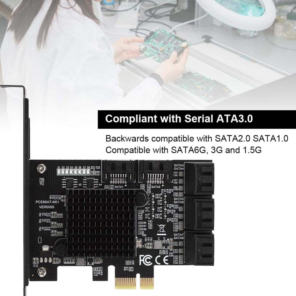 PCIE to SATA3.0 8-Port Expansion Card F854