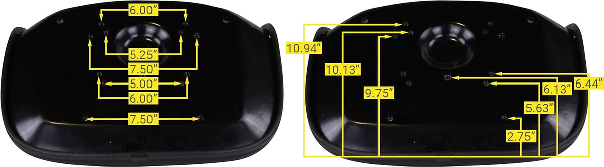 High Back Universal Lawn Mower Tractor Seat (Black) L6382