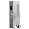 Magnetic Keyed Entry Pocket Door Lock Set with LH Snib, Satin Chrome O128787