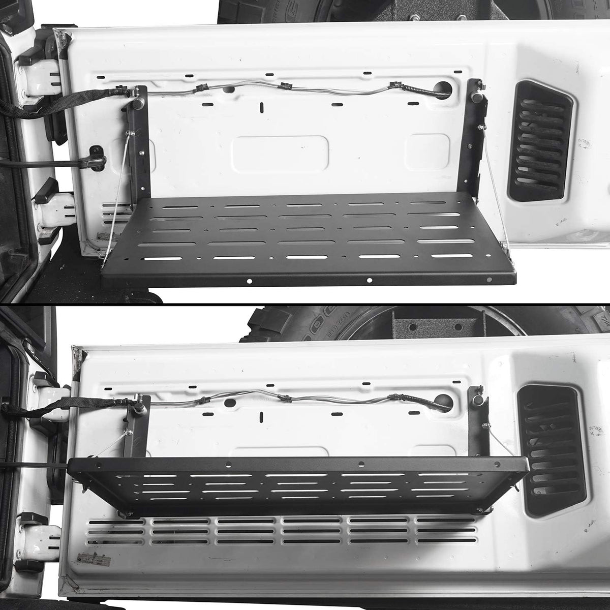 Foldable Metal Tailgate Storage Shelf Y224