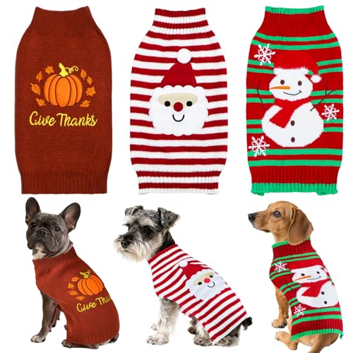 3 Pack Dog Christmas Sweater X94388