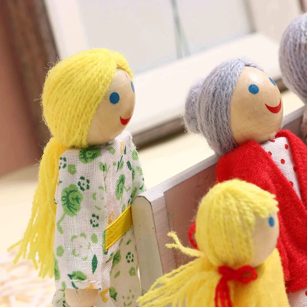 7pcs Wooden Doll Family Educational Toys G734465