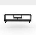 White TV Media Console with Cone Shape Feet C6898