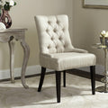 Putty Grey Button-Tufted Side Chair Z75703
