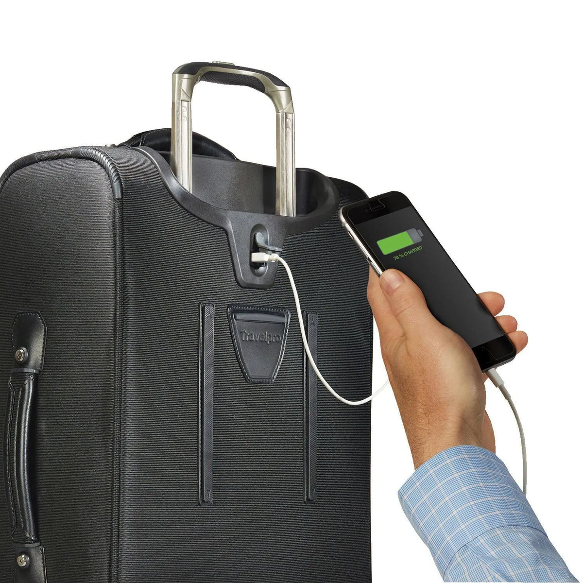 Expandable Carry-On with USB Charging Port - Blue T45446