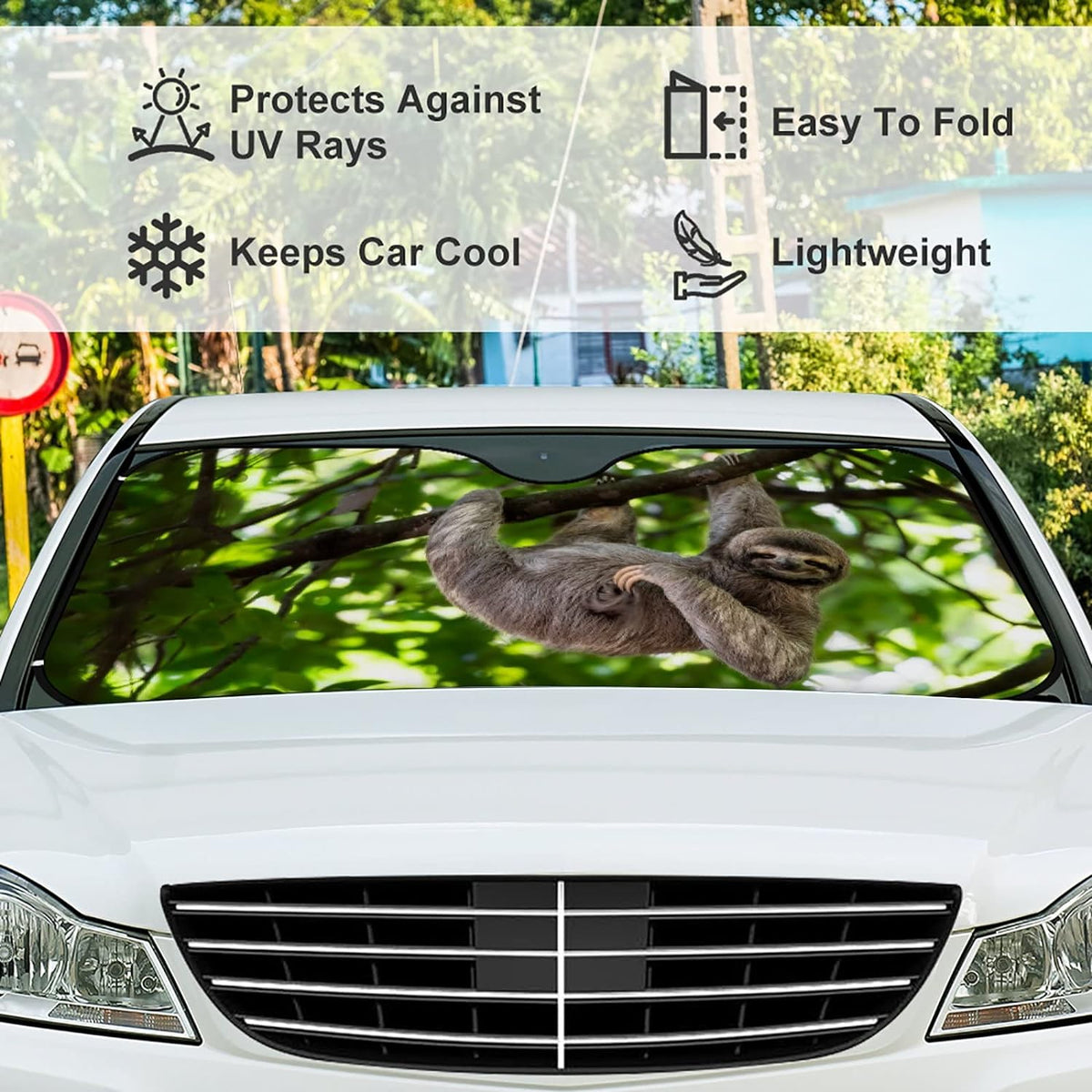 Foldable Car Windshield Sunshade 55 x 27.5 inch M778