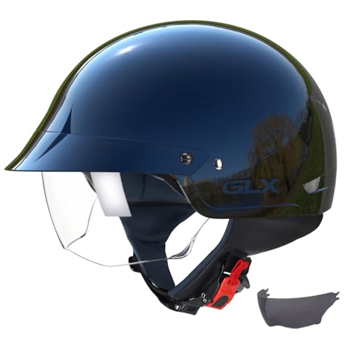 Matte Black Open Face Motorcycle Helmet U568775