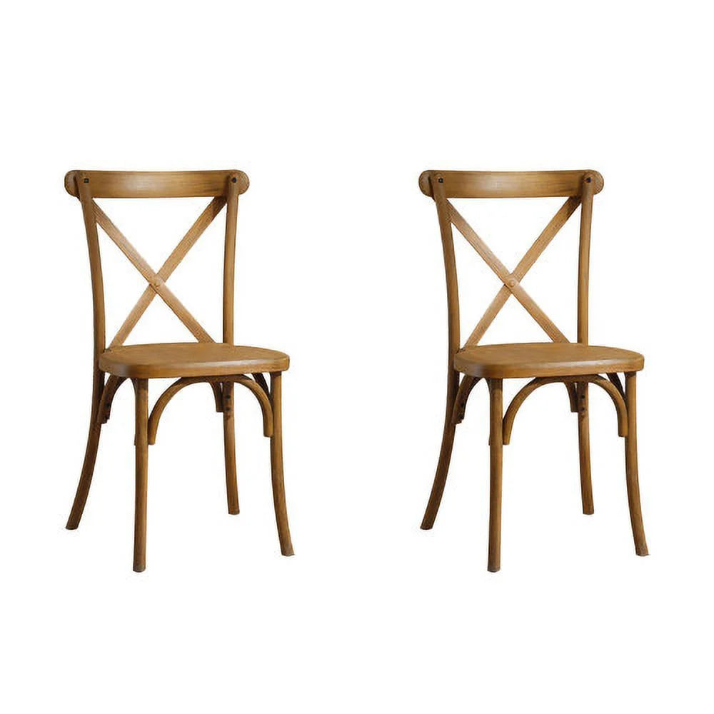 2-Pack Natural Resin X-Back Dining Chair U6020