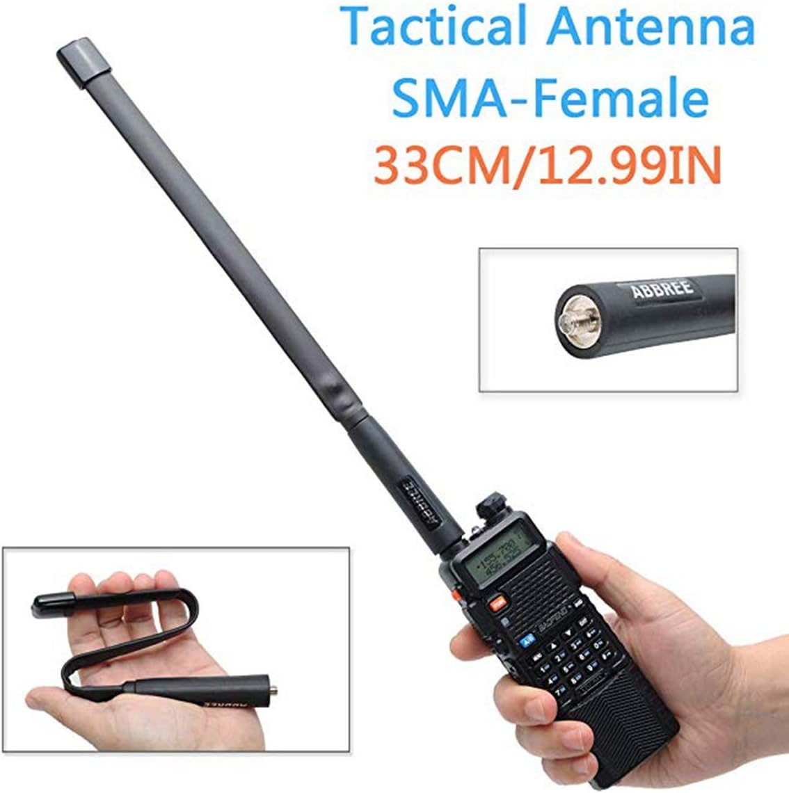 Portable Two-Way Radio with 3800mAh Battery and Tactical Antenna U43866