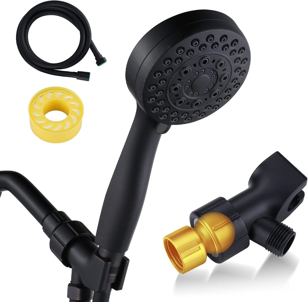 Dual Chrome Shower Head Combo with Handheld, 59" Hose, Pack of 2 U929184