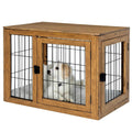 Furniture-Style Dog Crate with Double Doors W294