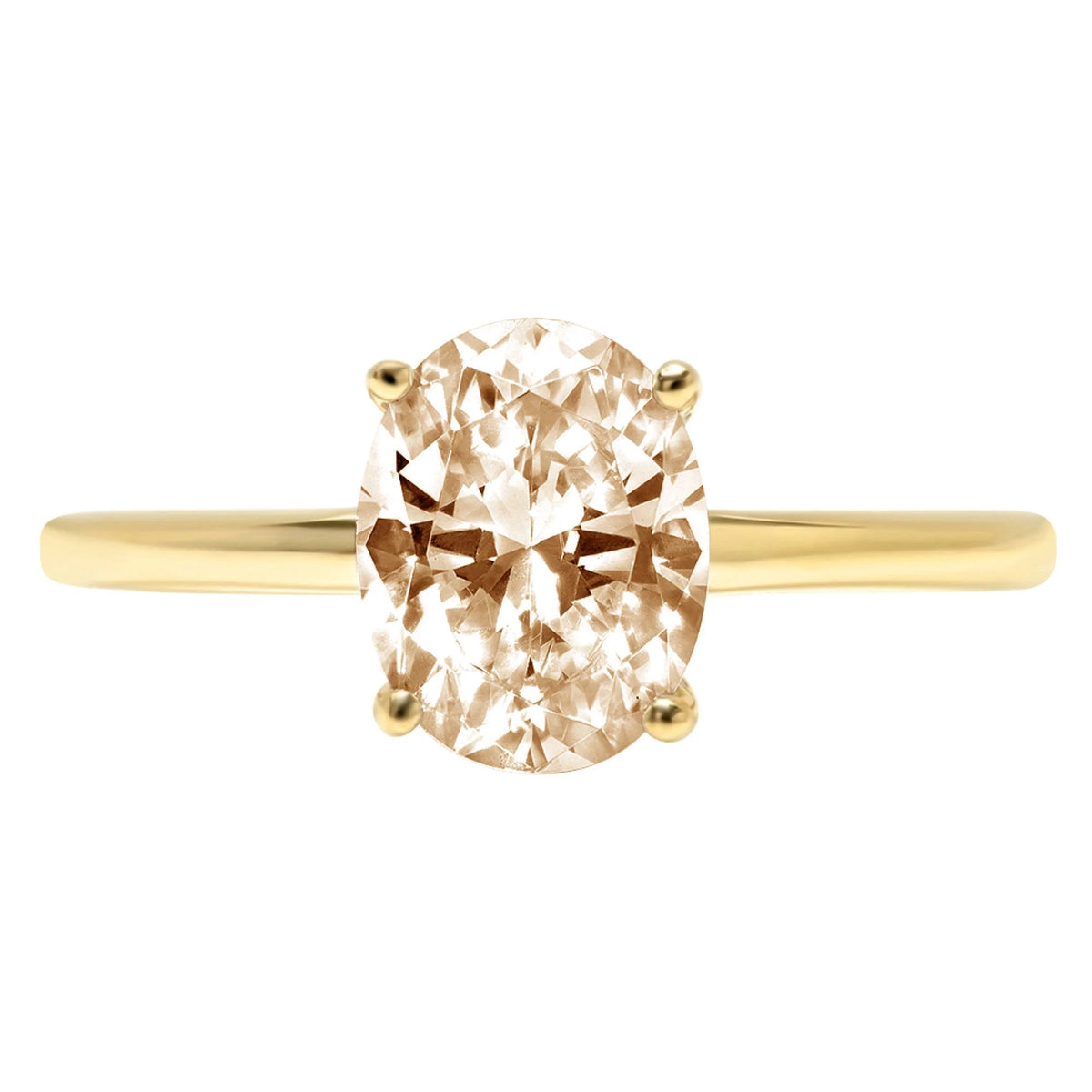 18K Yellow Gold Solitaire Ring A42397