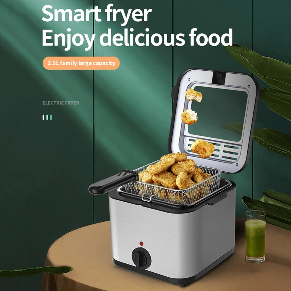 2.5L 1000W Stainless Steel Electric Fryer N1949