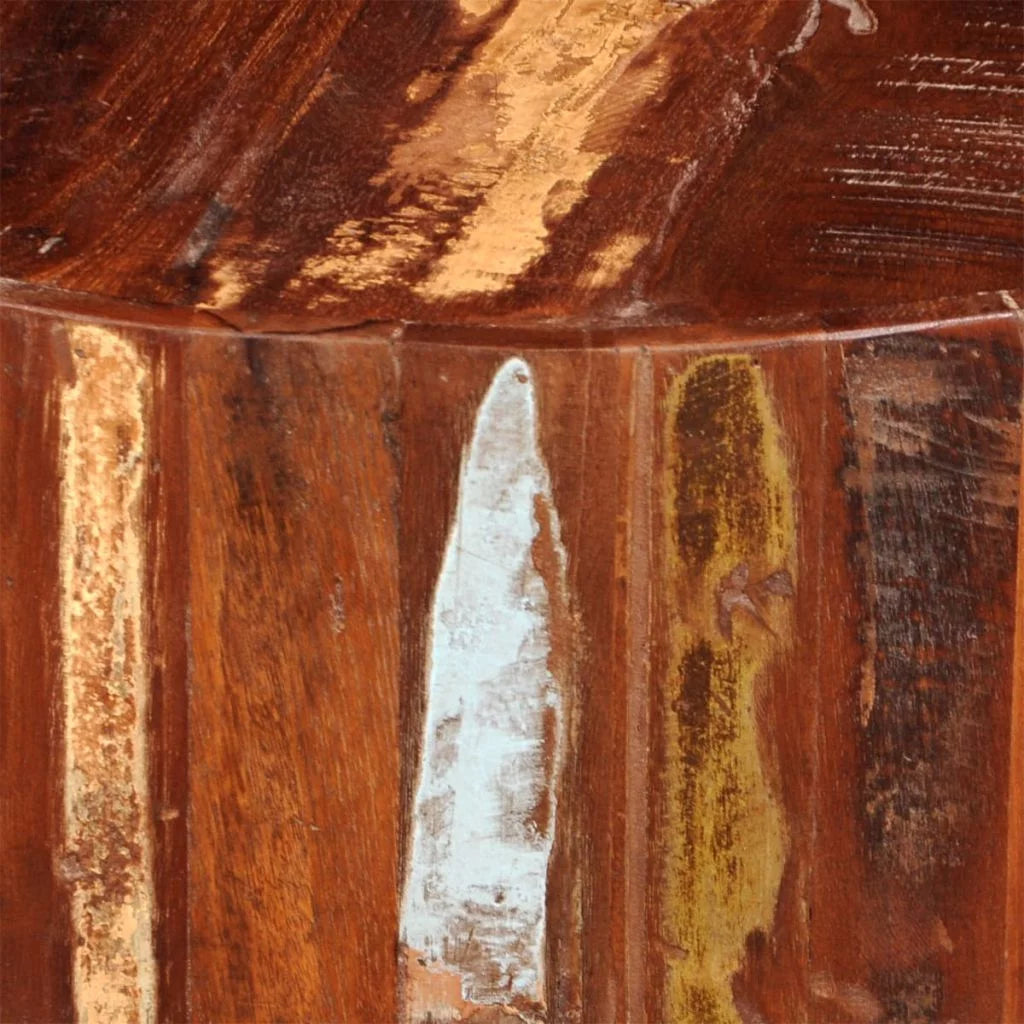 Solid Reclaimed Wood Round Coffee Table J843913