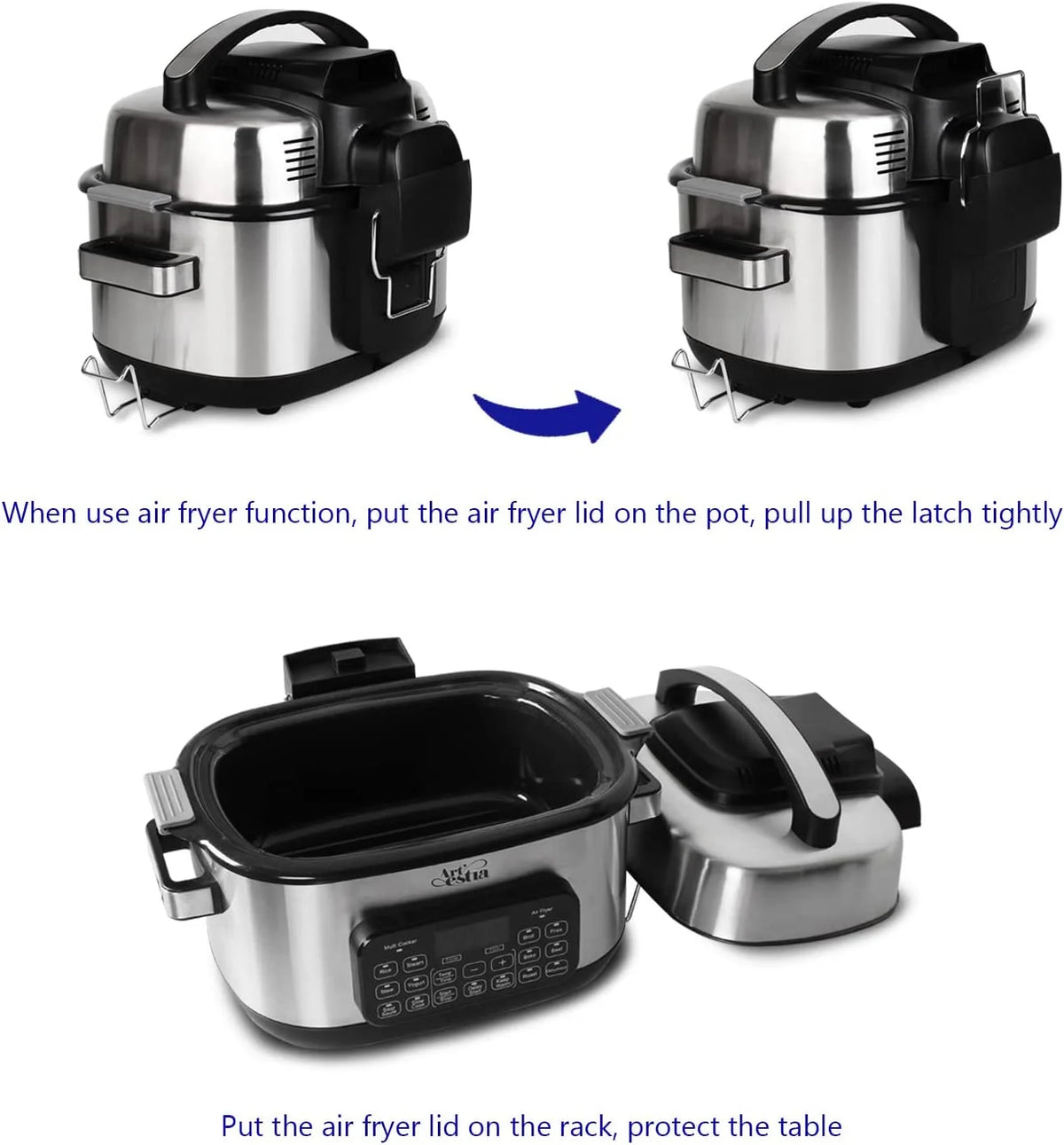 12-in-1 Multi Cooker with 6.5 QT Removable Cooking Bowl L100