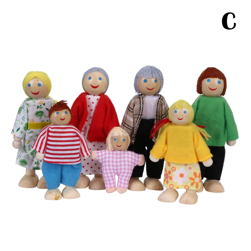 7pcs Wooden Doll Family Educational Toys G734465