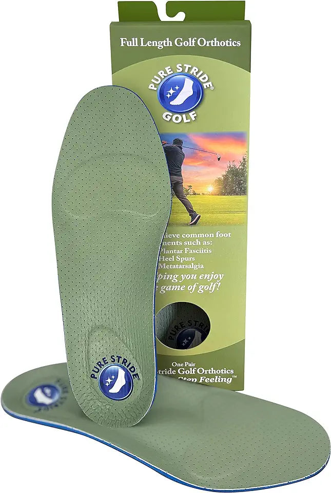 Full Length Golf Shoe Insert with Arch Heel and Metatarsals Support K121