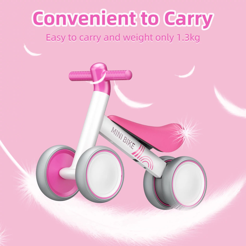 White 4 Wheels Baby Balance Bike Z637