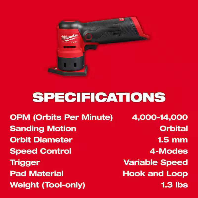 12-Volt Lithium-Ion Brushless Cordless Orbital Detail Sander A737