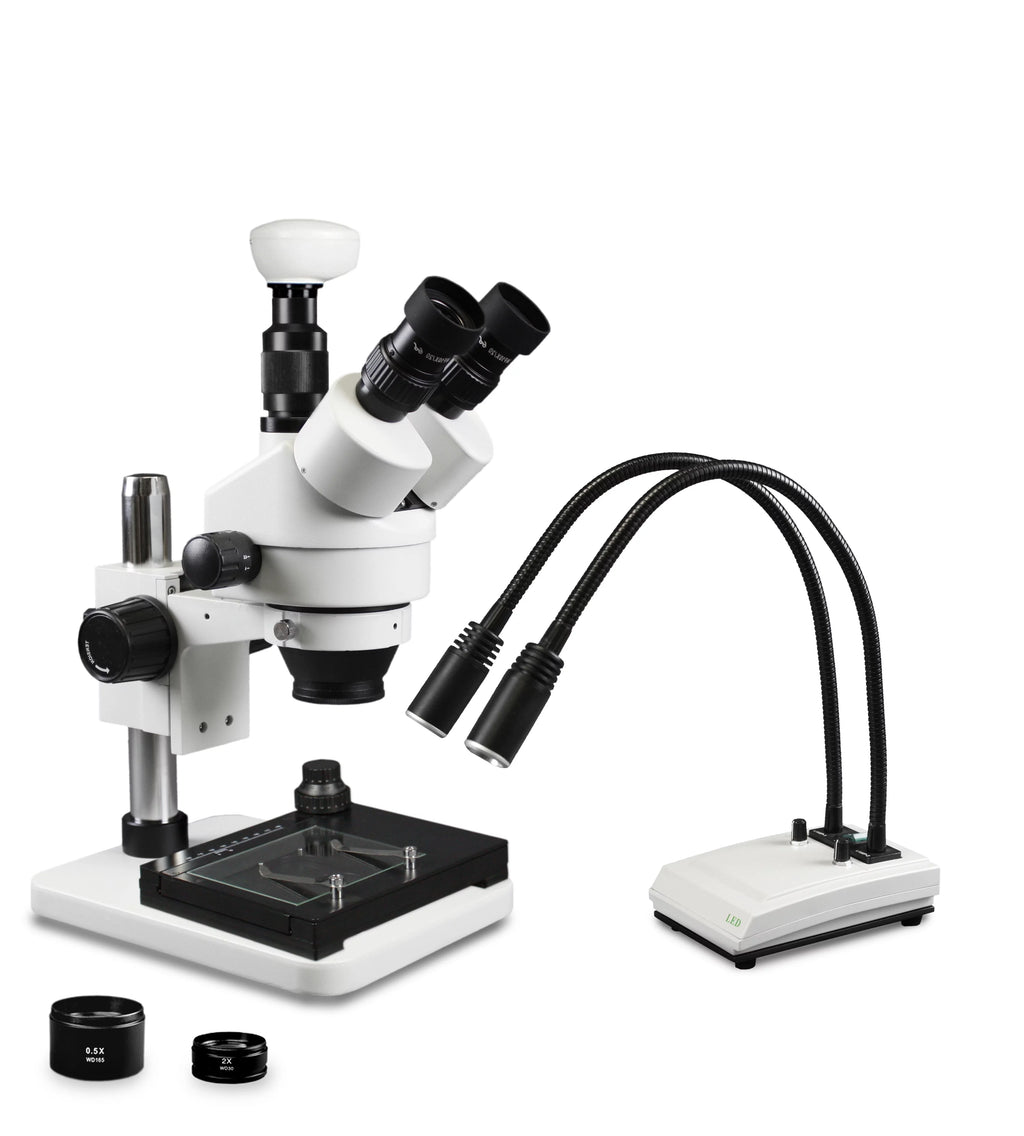 Trinocular Zoom Stereo Microscope with 5.0MP Digital Eyepiece Camera D321