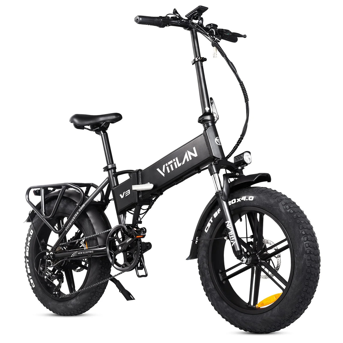 750W Folding Electric Bike 20 Inch 4.0 Fat Tire 48V 13AH Removable Battery T6566