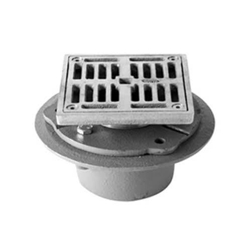 4x22 Square Cast Iron Shower Drain E342