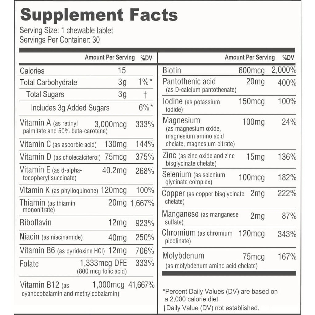 Chewable Bariatric Multivitamin 1-Month Supply M741426