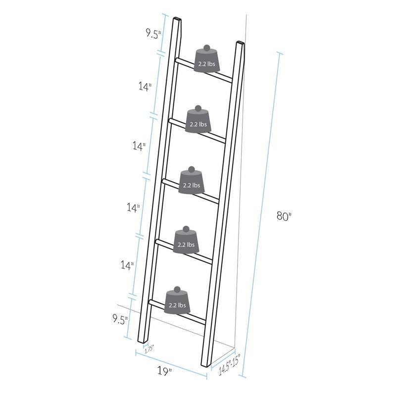 Solid American Maple Decorative Ladder M936