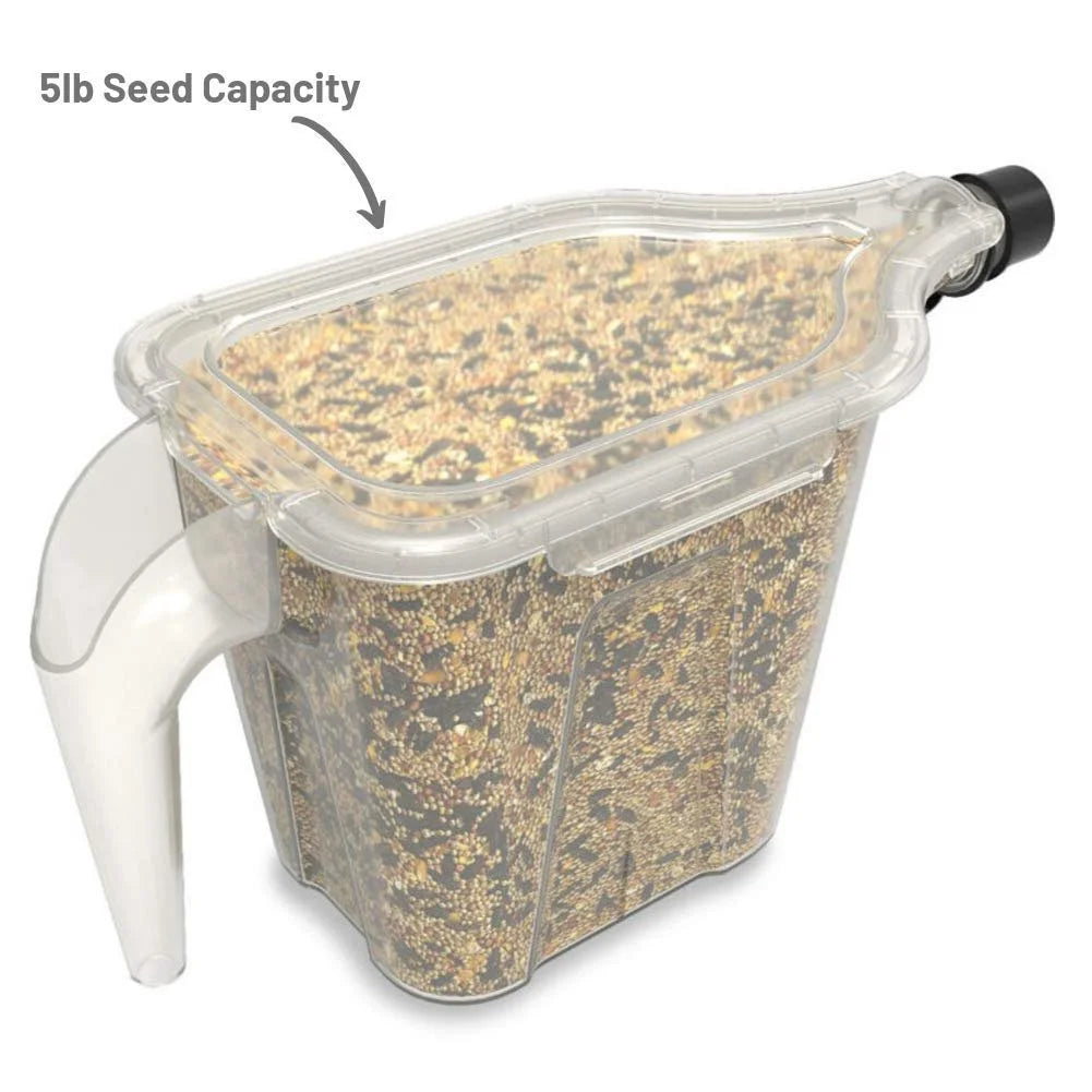 3N1 Super Tote Birdseed Storage Container and Dispenser, 5-Pound Capacity Z7501