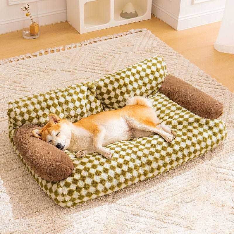 Plaid Dog & Cat Couch Bed N869603
