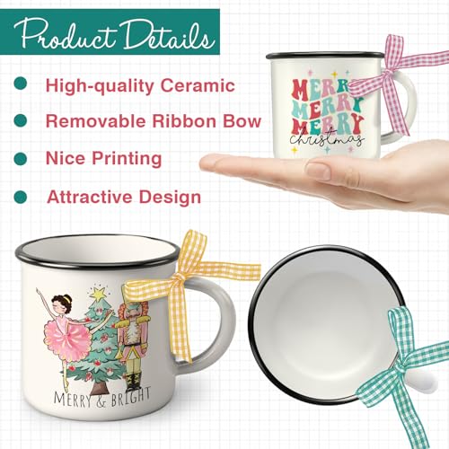 White 5 oz Mini Coffee Mug Set of 3 V1328