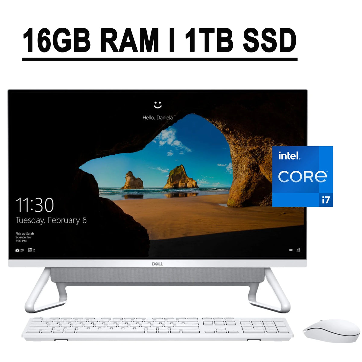 27" FHD Touchscreen All-In-One Desktop Computer 11th Gen Intel 4-Core i7-1165G7 16GB RAM 1TB SSD M838